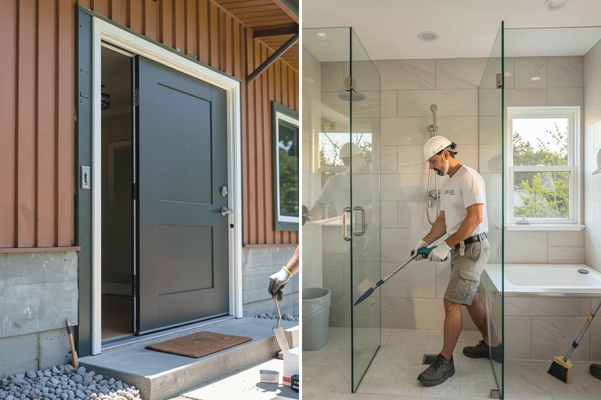 Front Door Painting in Sumner, Pierce County, WA - Remove or mask the door hardware and weatherstrip