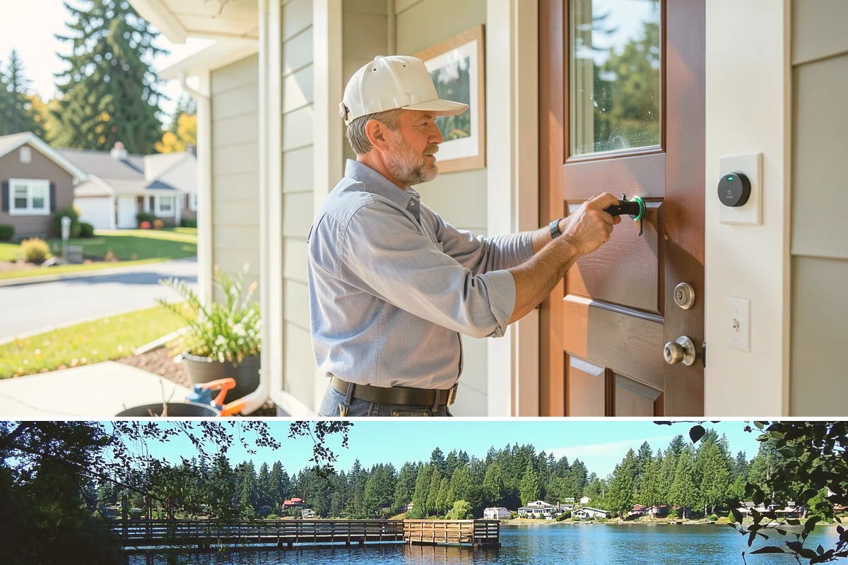 Front Door Replacement in Federal Way, King County, WA - Spring and summer are ideal for showcasing a new entry, but replacements go quickly enough to complete comfortably in any drier...