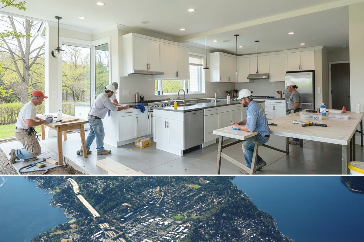 Front Door Replacement in Mercer Island, King County, WA - Spring and summer are ideal for showcasing a new entry, but replacements go quickly enough to complete comfortably in any drier...
