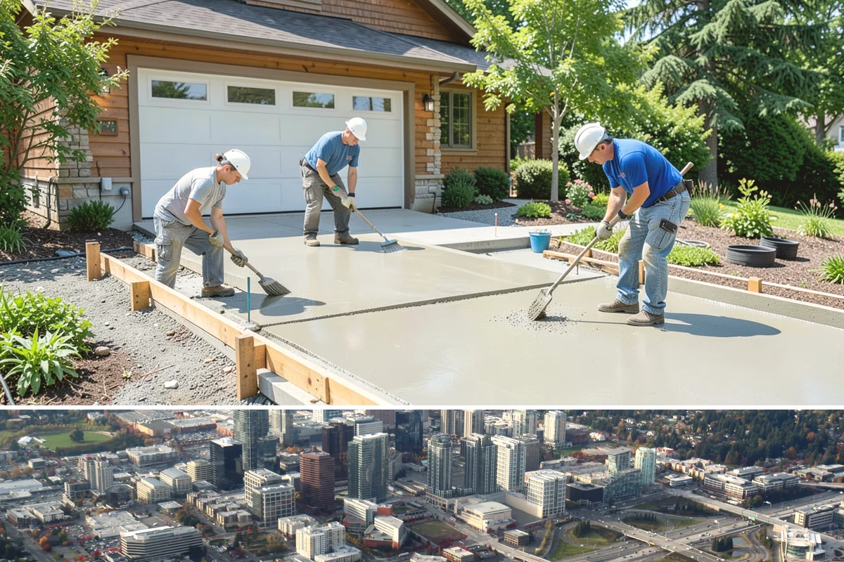 Front Porch Construction in Bellevue, King County, WA - Late spring through early fall provides the dry conditions ideal for tying a new porch roof into your home.