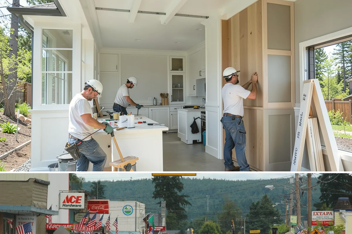 Front Porch Construction in Carnation, King County, WA - Late spring through early fall provides the dry conditions ideal for tying a new porch roof into your home.