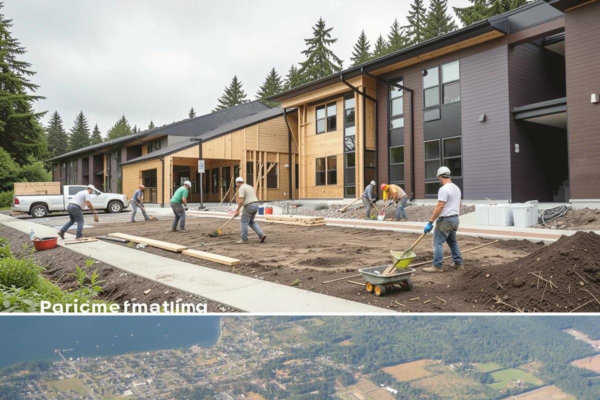 Front Porch Construction in Coupeville, Island County, WA - Late spring through early fall provides the dry conditions ideal for tying a new porch roof into your home.
