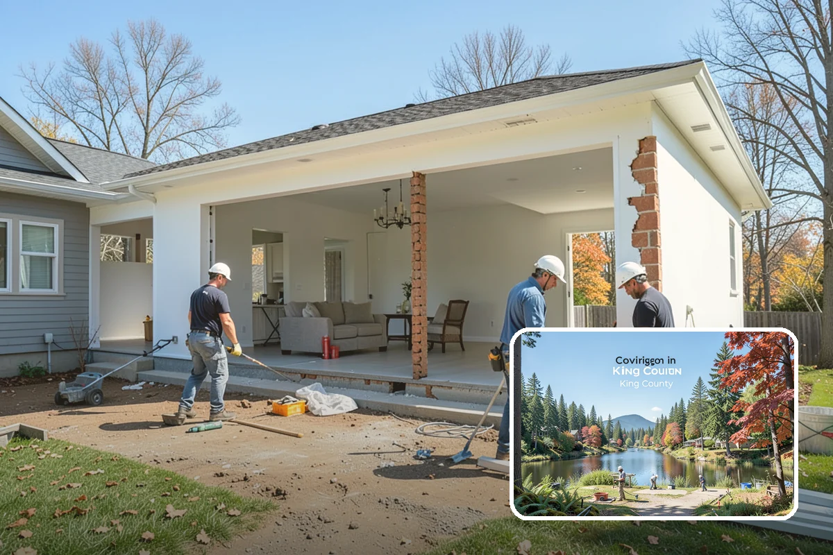 Front Porch Construction in Covington, King County, WA - Dramatically improves curb appeal