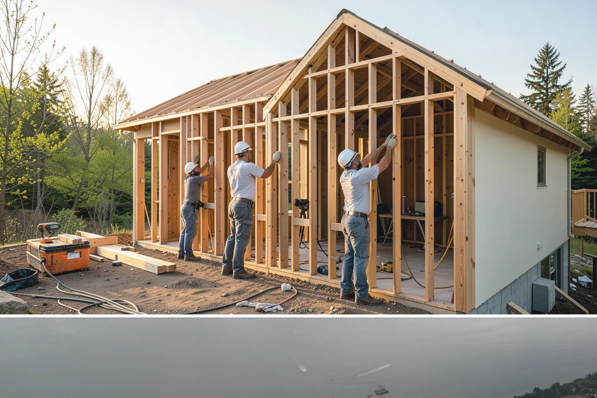 Front Porch Construction in Des Moines, King County, WA - Late spring through early fall provides the dry conditions ideal for tying a new porch roof into your home.