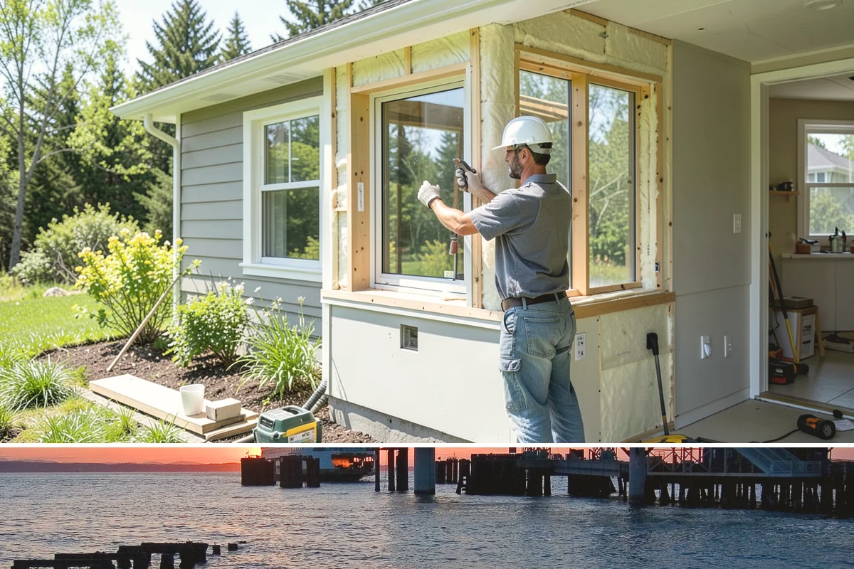 Front Porch Construction in Edmonds, Snohomish County, WA - Late spring through early fall provides the dry conditions ideal for tying a new porch roof into your home.