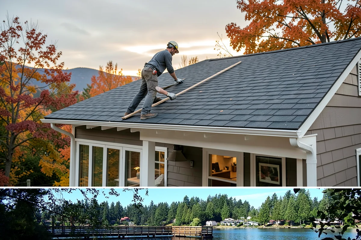 Front Porch Construction in Federal Way, King County, WA - Late spring through early fall provides the dry conditions ideal for tying a new porch roof into your home.