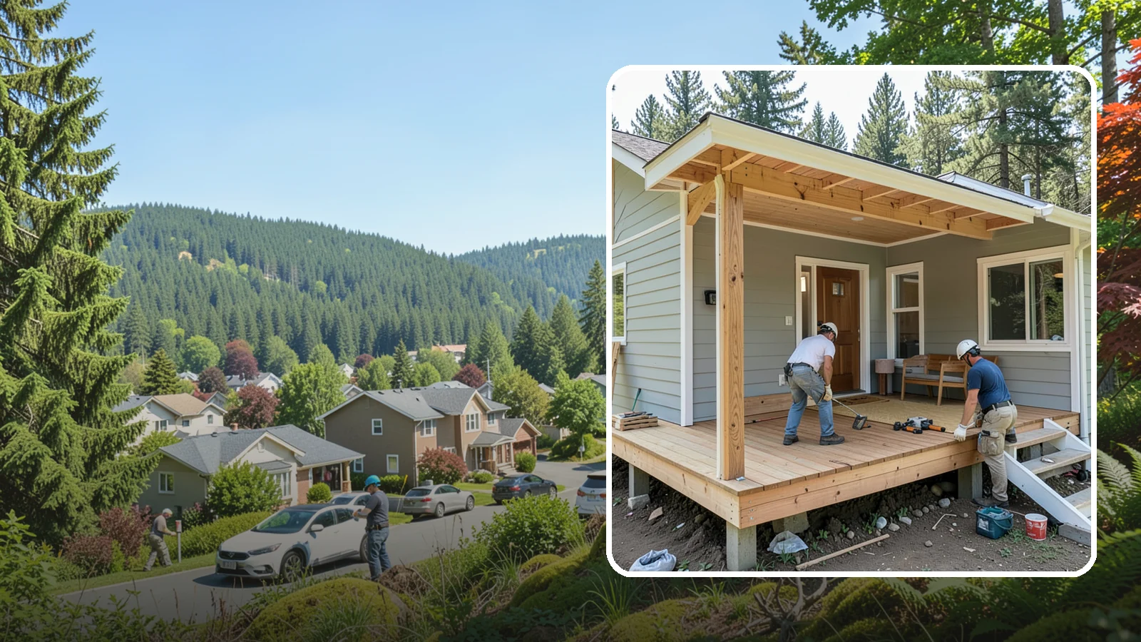 Front Porch Construction in Index, Snohomish County, WA - Front porch construction that boosts curb appeal and creates a welcoming entrance to your home.