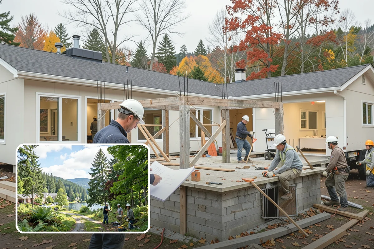 Front Porch Construction in Lake Forest Park, King County, WA - Dramatically improves curb appeal