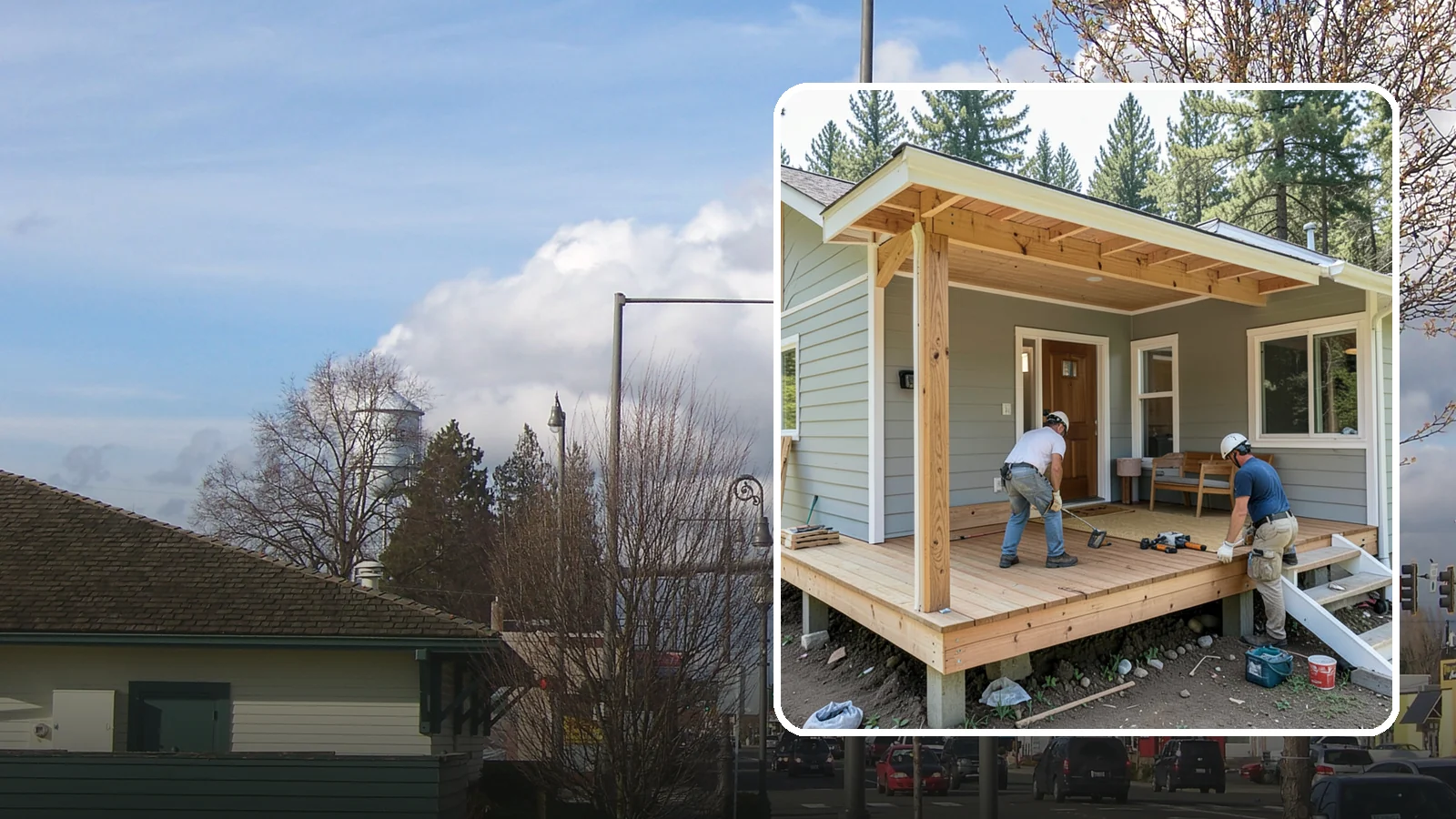 Front Porch Construction in Marysville, Snohomish County, WA - Front porch construction that boosts curb appeal and creates a welcoming entrance to your home.