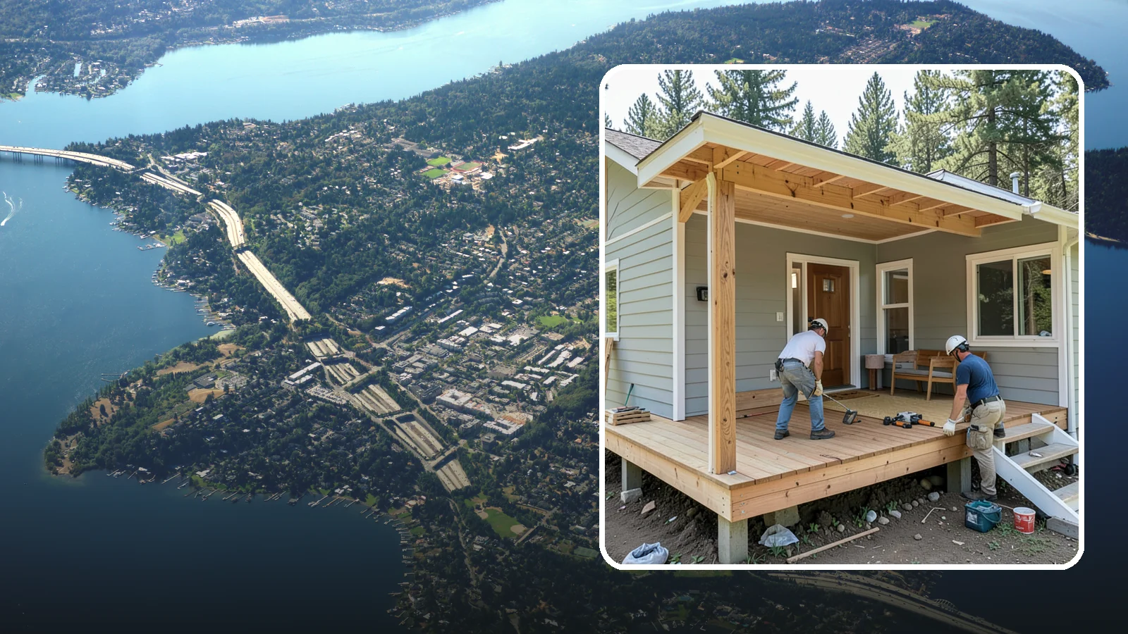 Front Porch Construction in Mercer Island, King County, WA - Front porch construction that boosts curb appeal and creates a welcoming entrance to your home.