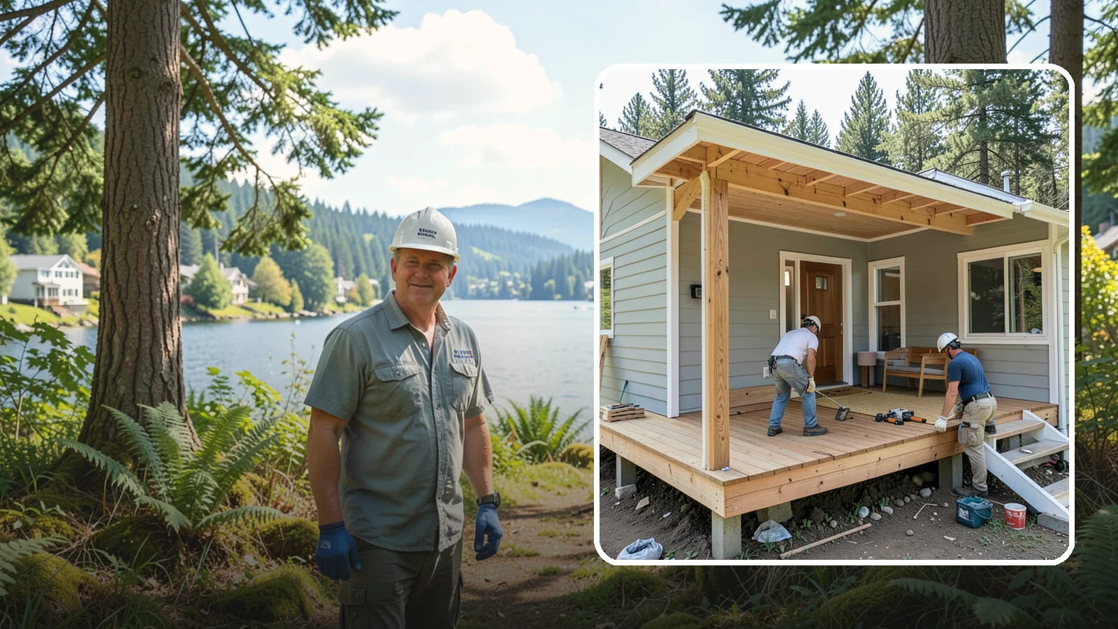 Front Porch Construction in Milton, King County, WA - Front porch construction that boosts curb appeal and creates a welcoming entrance to your home.