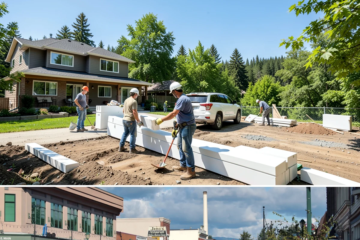Front Porch Construction in Monroe, Snohomish County, WA - Late spring through early fall provides the dry conditions ideal for tying a new porch roof into your home.
