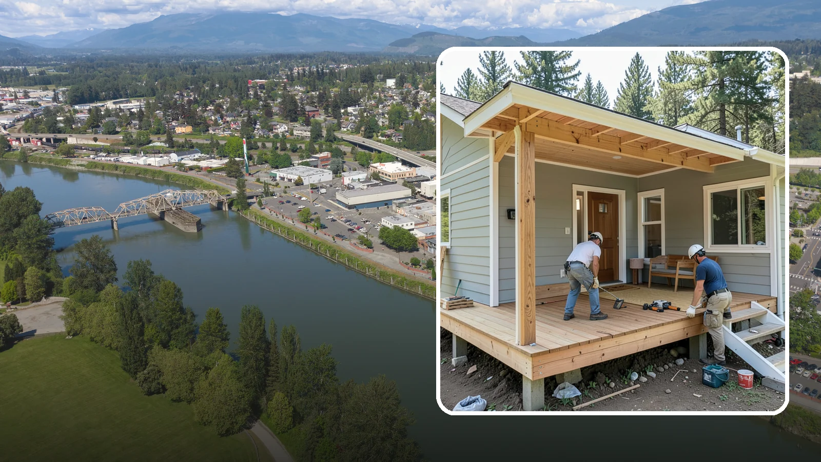 Front Porch Construction in Mount Vernon, Skagit County, WA - Front porch construction that boosts curb appeal and creates a welcoming entrance to your home.