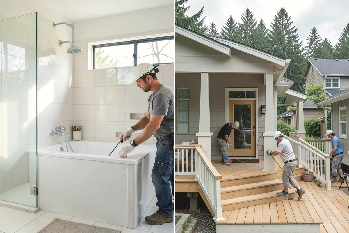 Front Porch Construction in Oak Harbor, Island County, WA - Design the porch to match your home's style