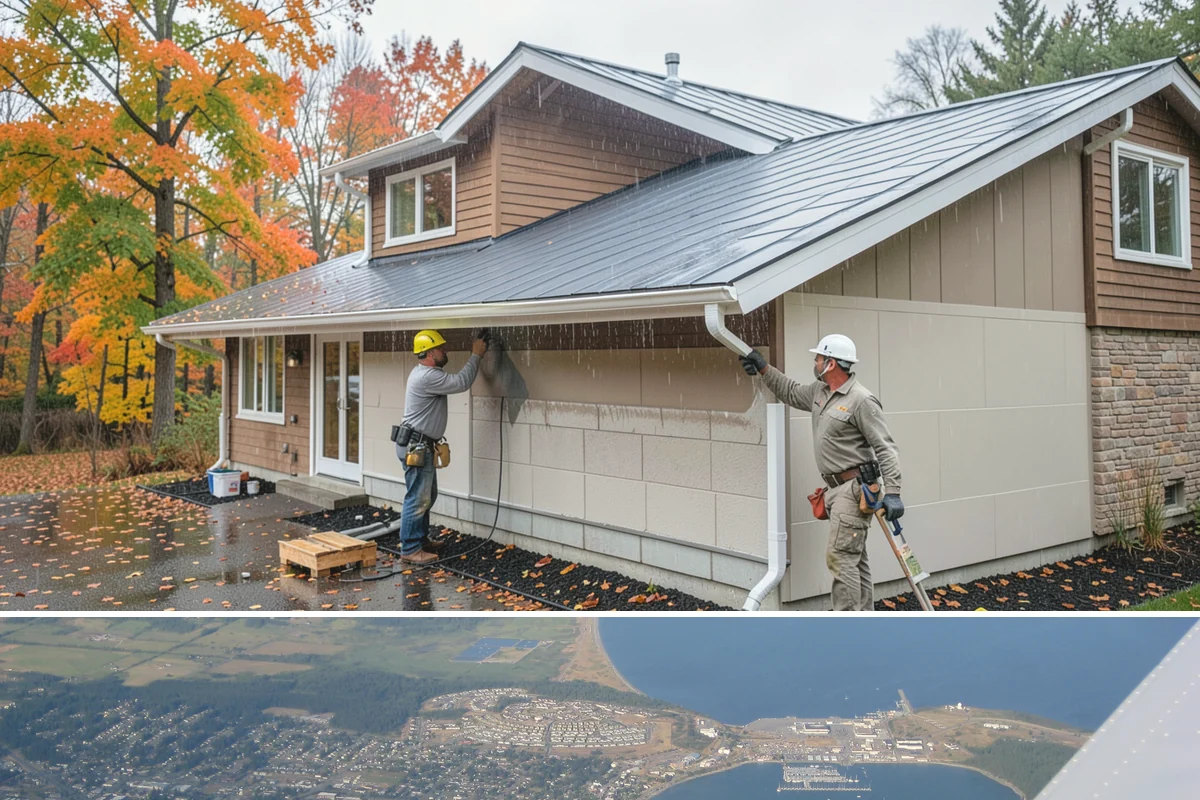 Front Porch Construction in Oak Harbor, Island County, WA - Late spring through early fall provides the dry conditions ideal for tying a new porch roof into your home.