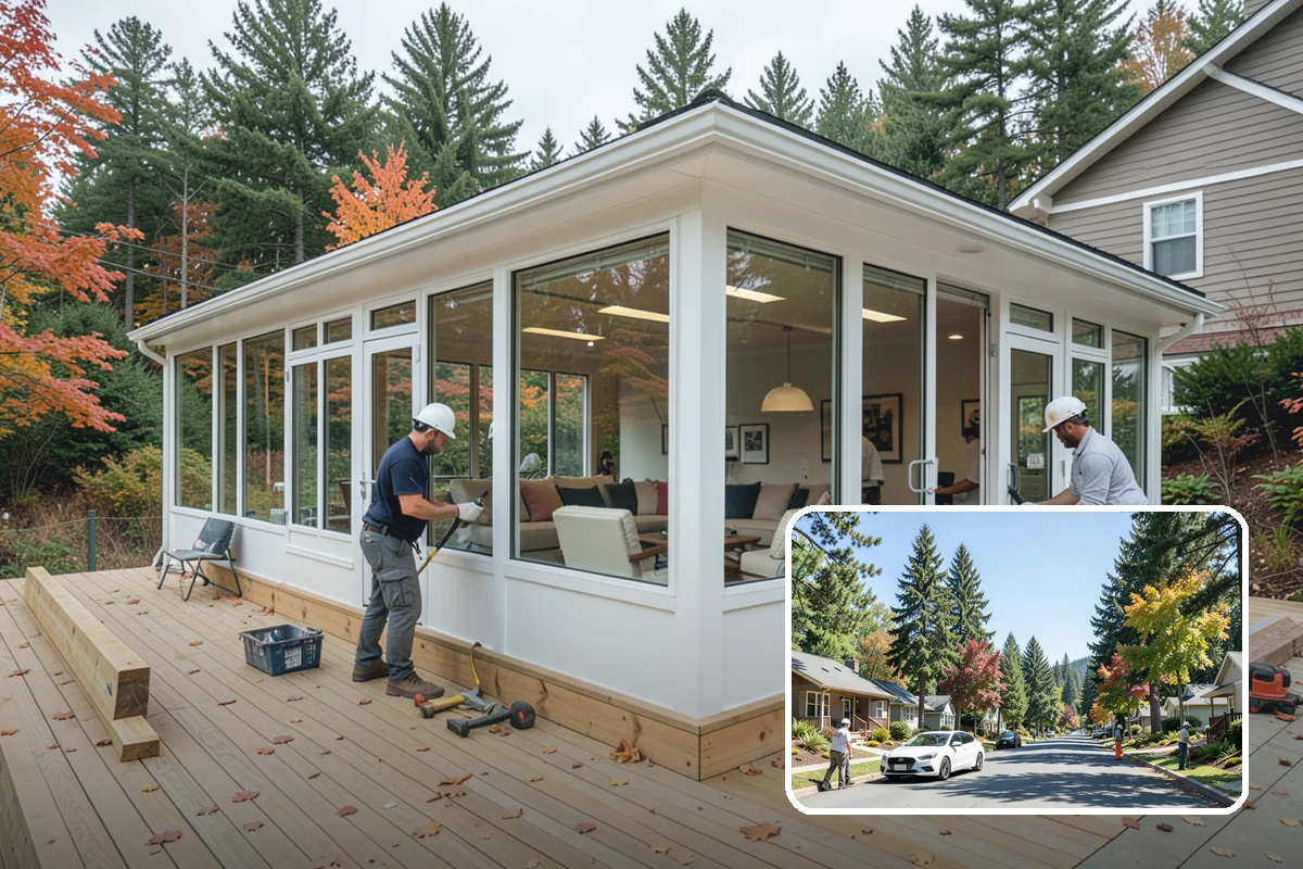 Front Porch Construction in Orting, Pierce County, WA - Dramatically improves curb appeal