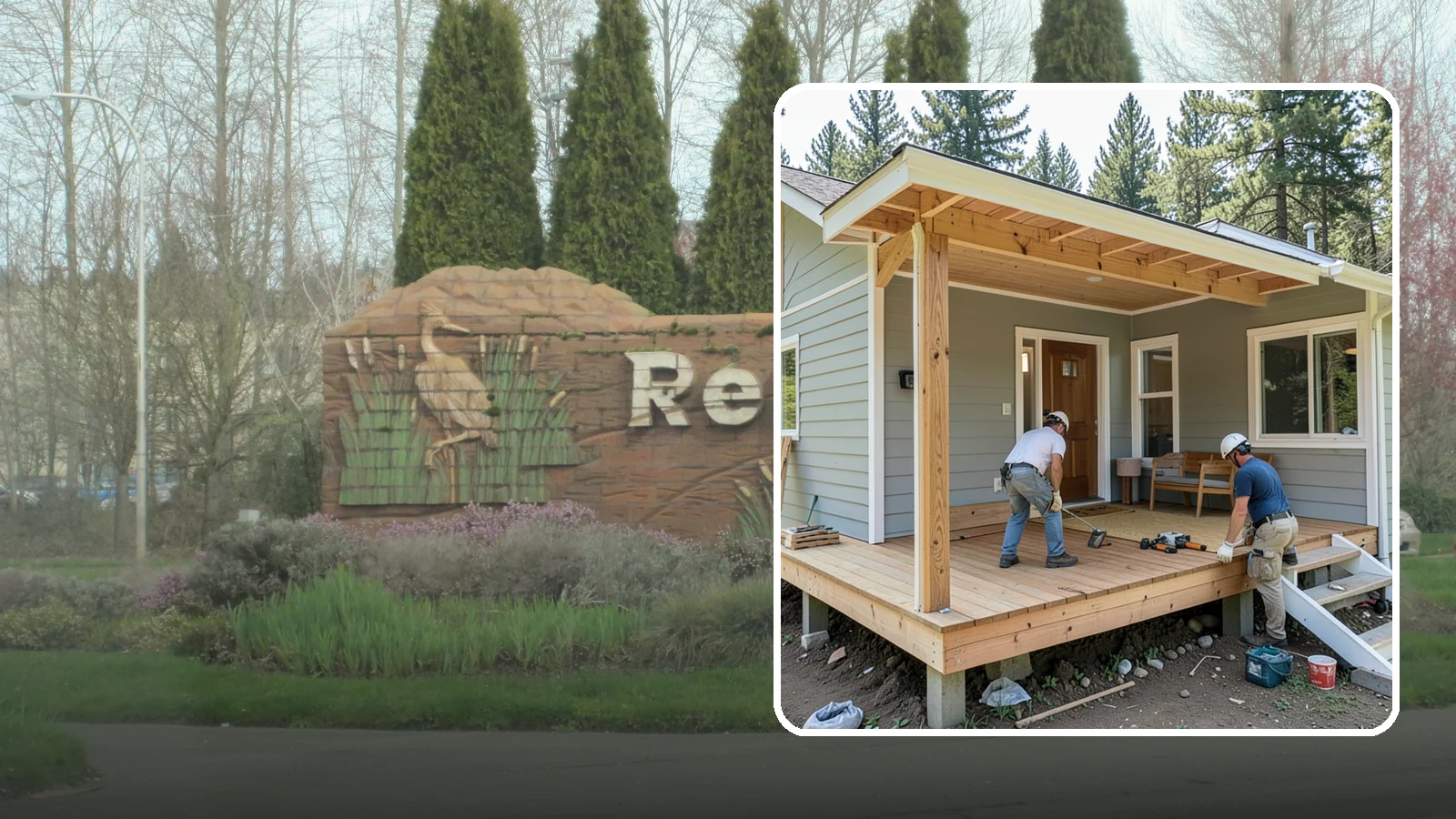 Front Porch Construction in Renton, King County, WA - Front porch construction that boosts curb appeal and creates a welcoming entrance to your home.