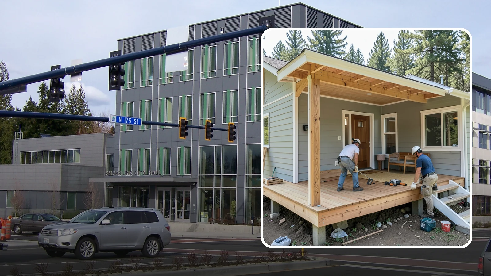 Front Porch Construction in Shoreline, King County, WA - Front porch construction that boosts curb appeal and creates a welcoming entrance to your home.