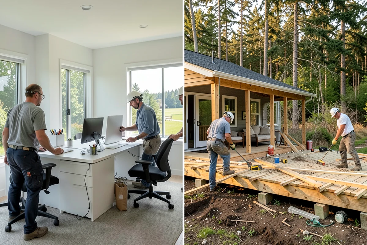 Front Porch Construction in Shoreline, King County, WA - Design the porch to match your home's style