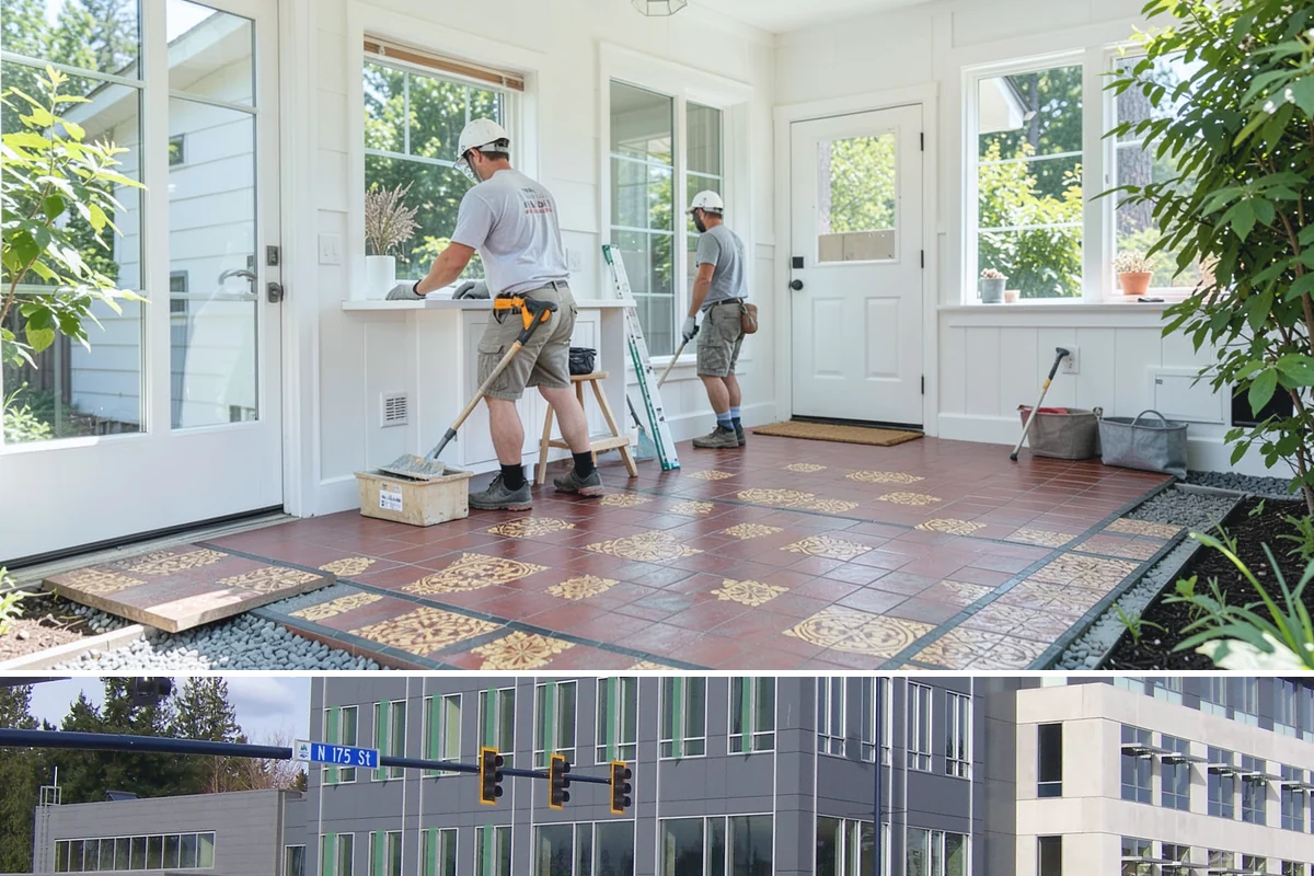Front Porch Construction in Shoreline, King County, WA - Late spring through early fall provides the dry conditions ideal for tying a new porch roof into your home.