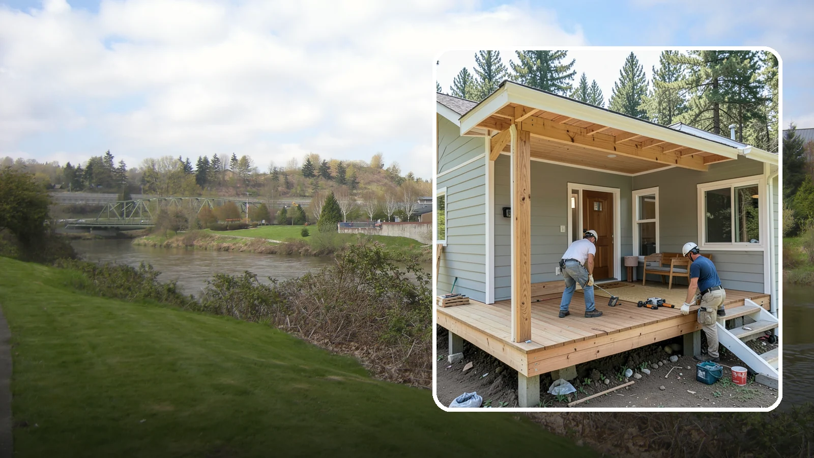 Front Porch Construction in Tukwila, King County, WA - Front porch construction that boosts curb appeal and creates a welcoming entrance to your home.