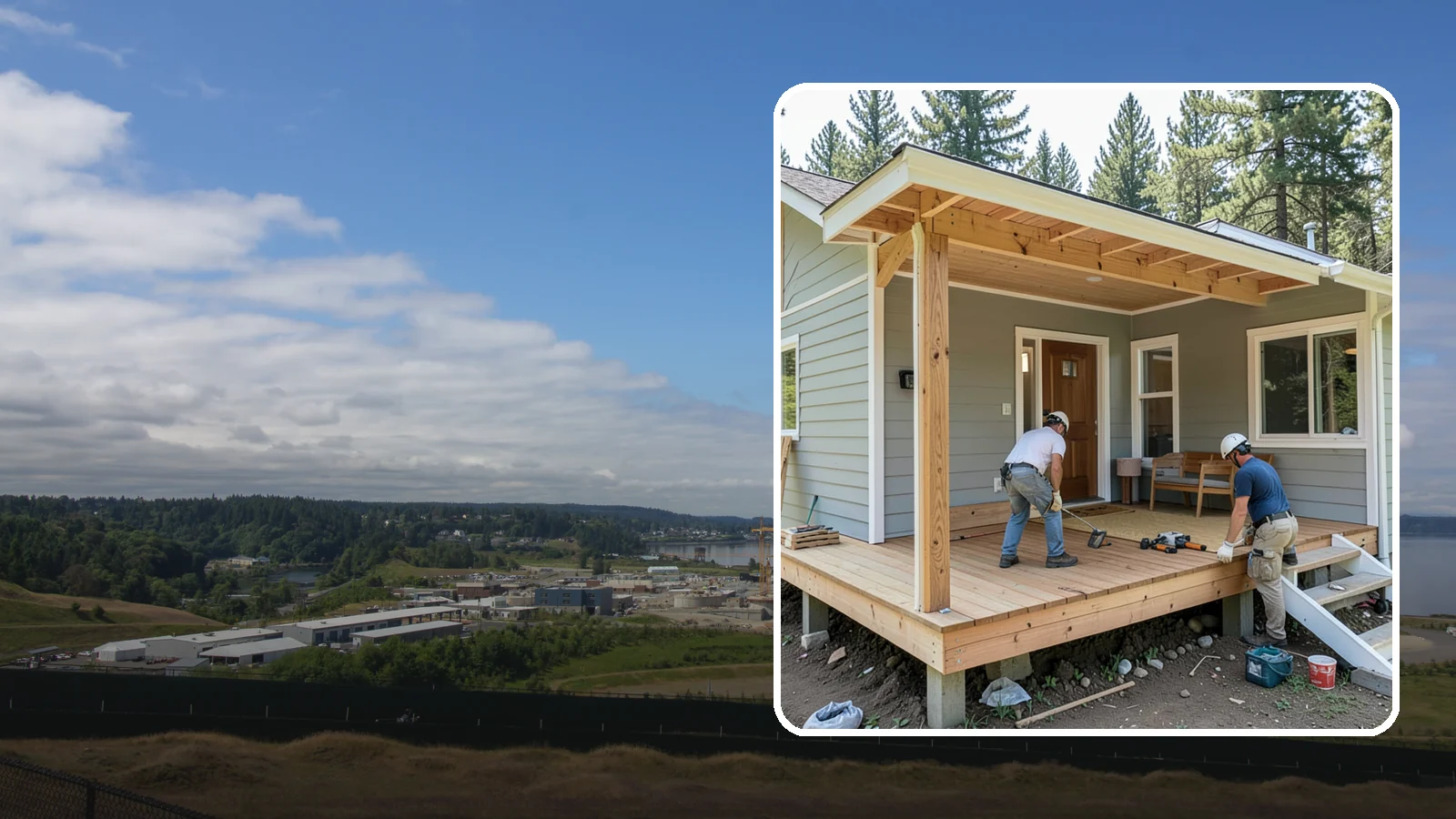 Front Porch Construction in University Place, Pierce County, WA - Front porch construction that boosts curb appeal and creates a welcoming entrance to your home.