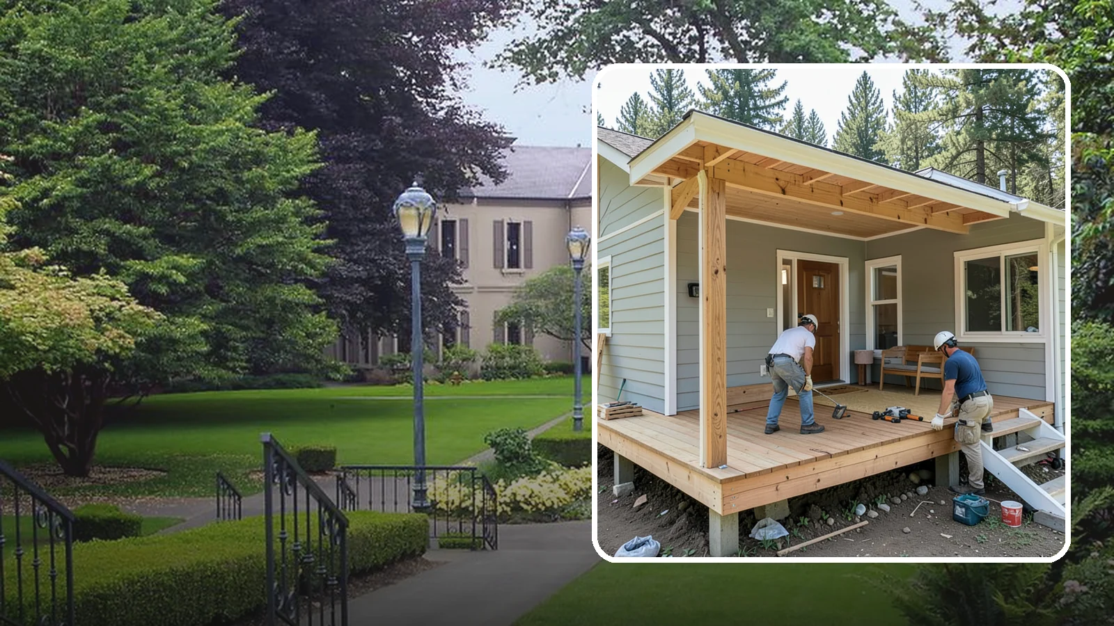 Front Porch Construction in Woodinville, King County, WA - Front porch construction that boosts curb appeal and creates a welcoming entrance to your home.