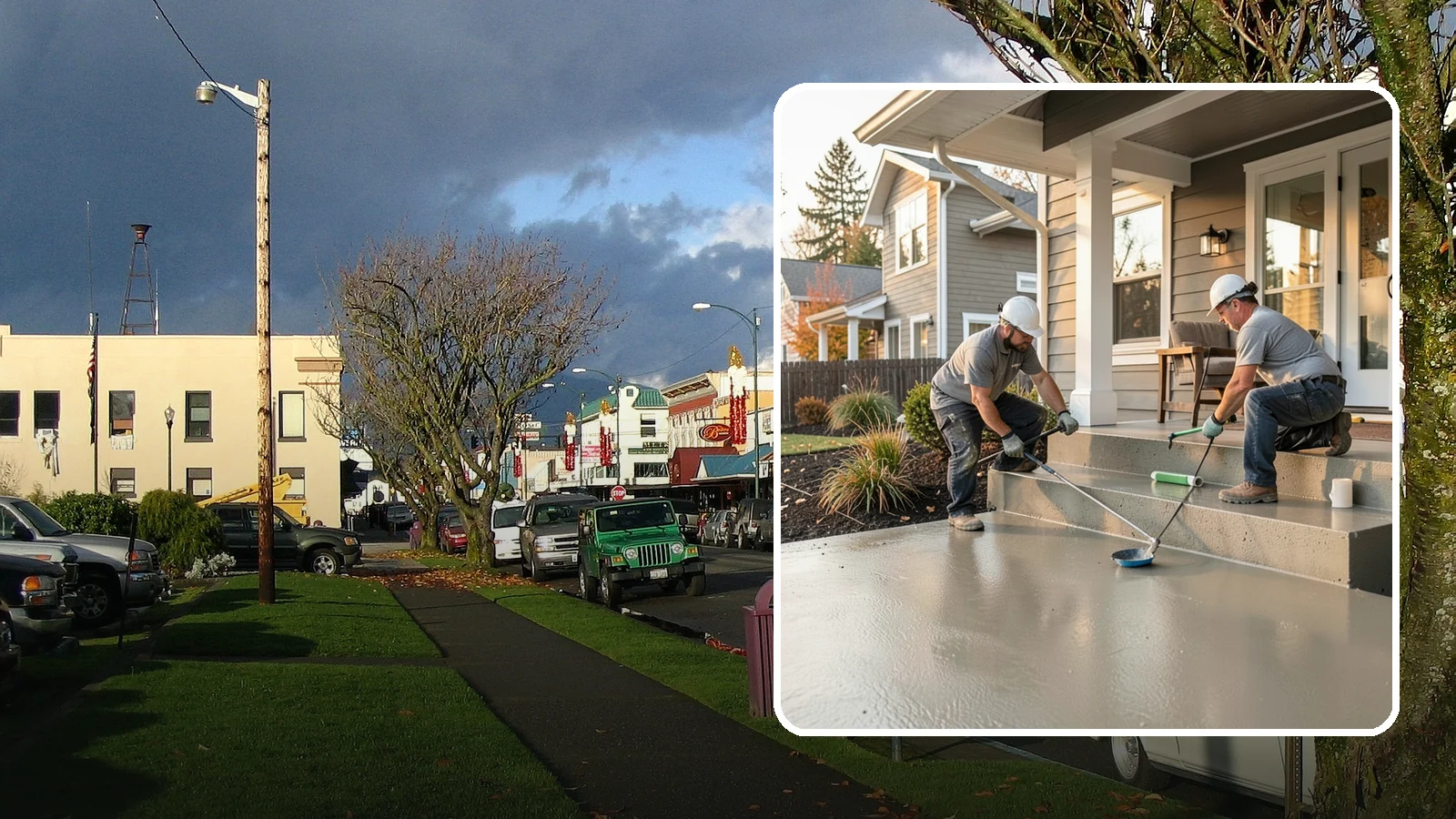 Front Steps Construction in Arlington, Snohomish County, WA - Building safe, welcoming front entry steps engineered for solid footing in the Northwest's wet weather.
