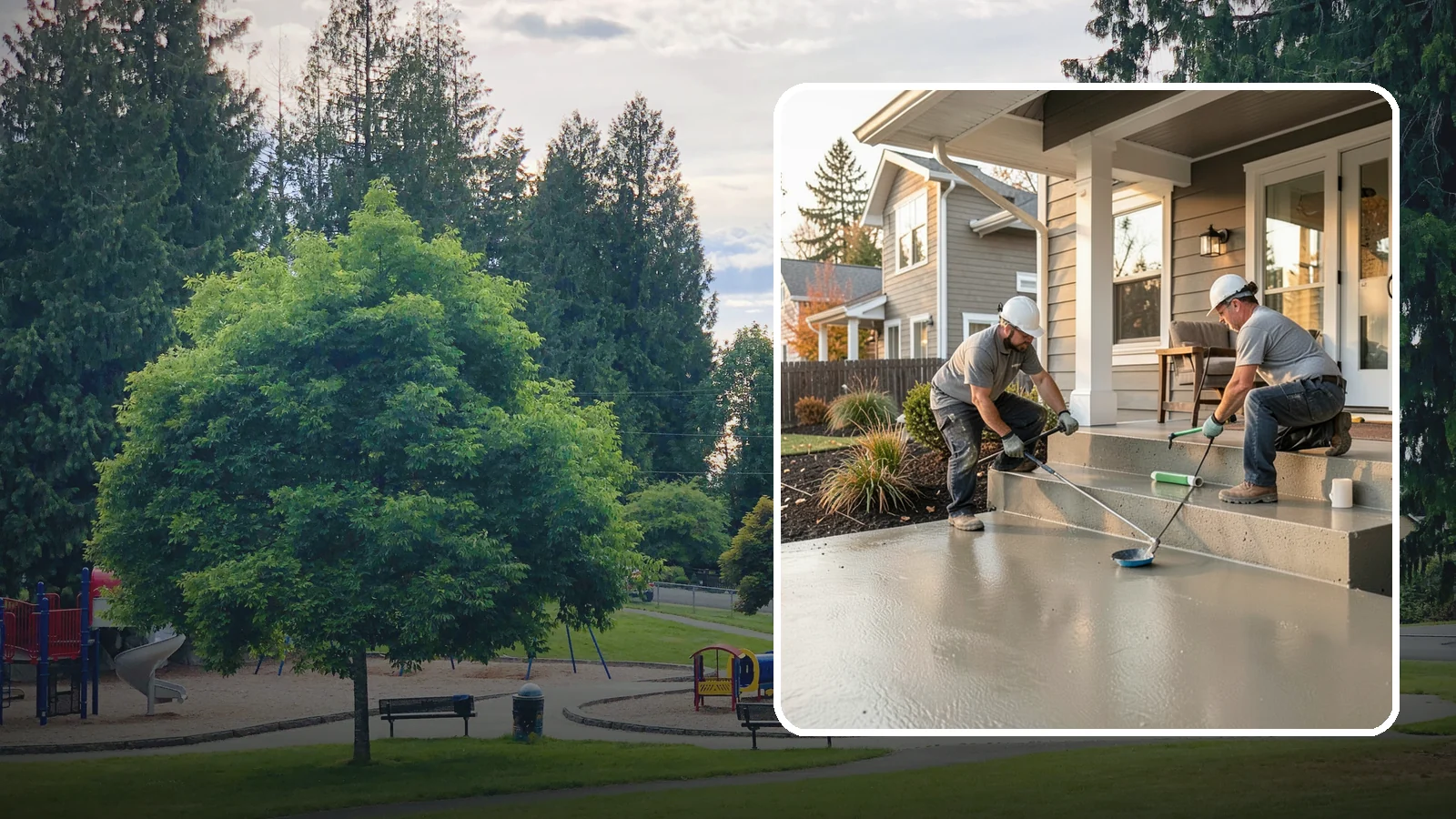 Front Steps Construction in Bonney Lake, Pierce County, WA - Building safe, welcoming front entry steps engineered for solid footing in the Northwest's wet weather.