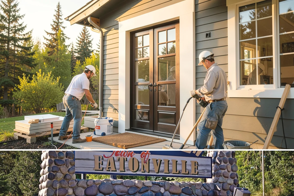 Front Steps Construction in Eatonville, Pierce County, WA - Concrete and masonry steps cure best in dry, mild weather, so late spring through early fall is preferred.