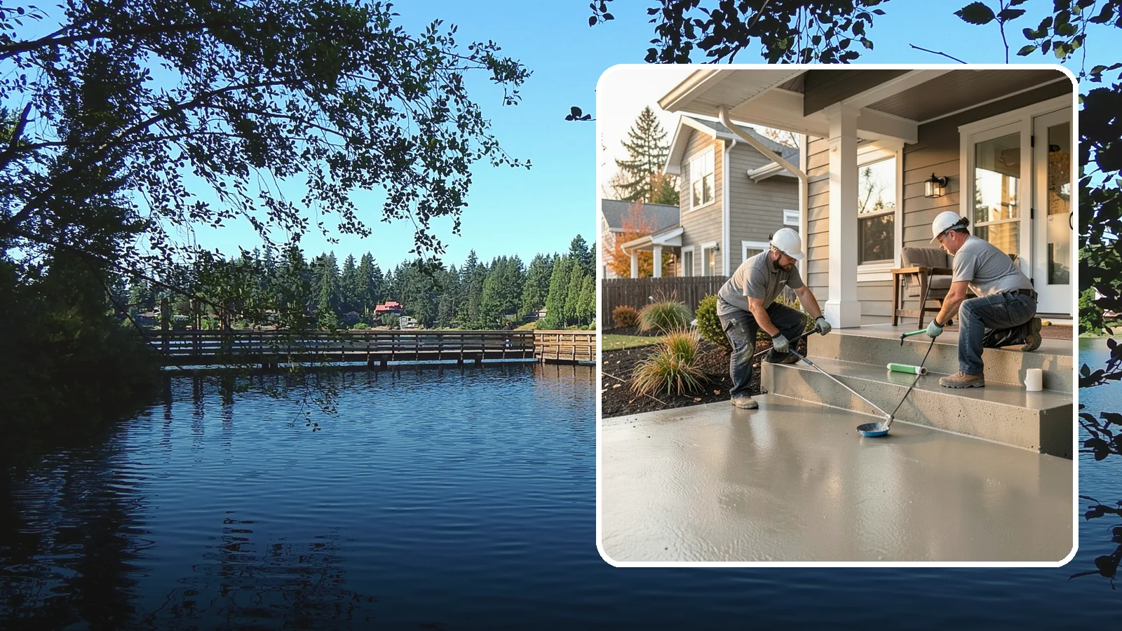 Front Steps Construction in Federal Way, King County, WA - Building safe, welcoming front entry steps engineered for solid footing in the Northwest's wet weather.