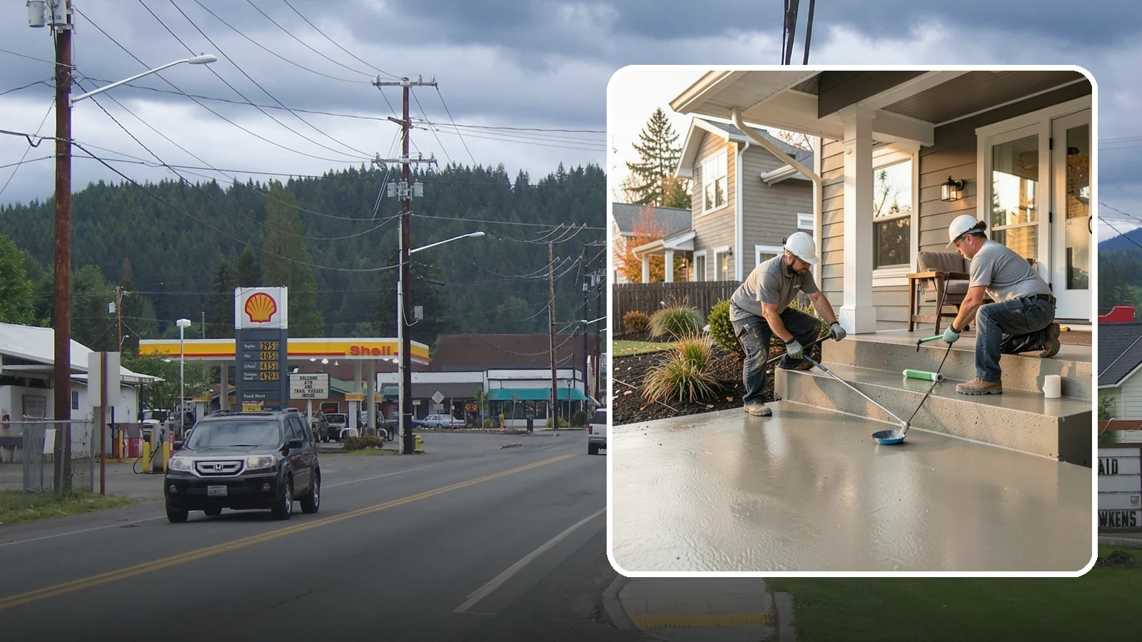 Front Steps Construction in Granite Falls, Snohomish County, WA - Building safe, welcoming front entry steps engineered for solid footing in the Northwest's wet weather.