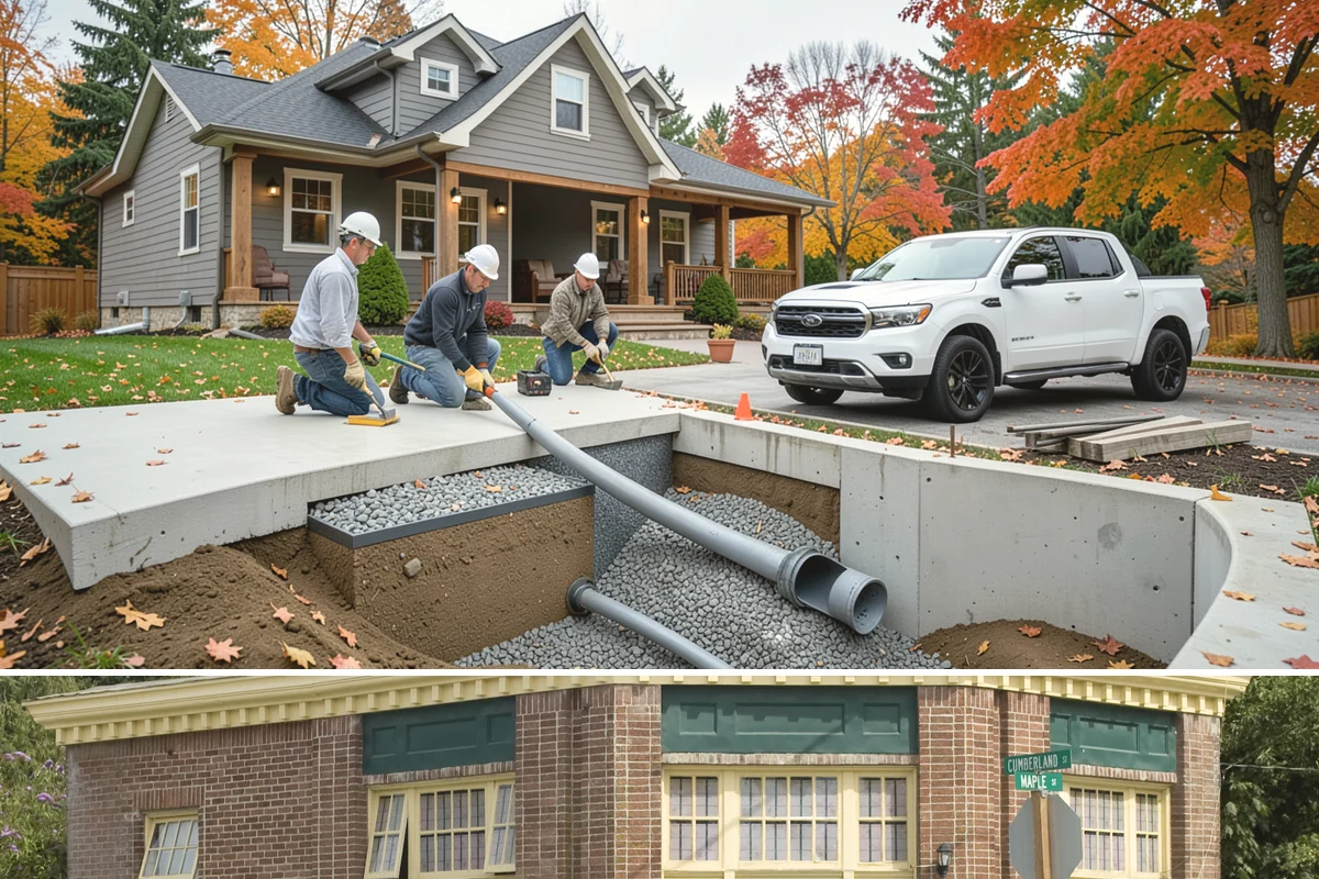 Front Steps Construction in Hamilton, Skagit County, WA - Concrete and masonry steps cure best in dry, mild weather, so late spring through early fall is preferred.