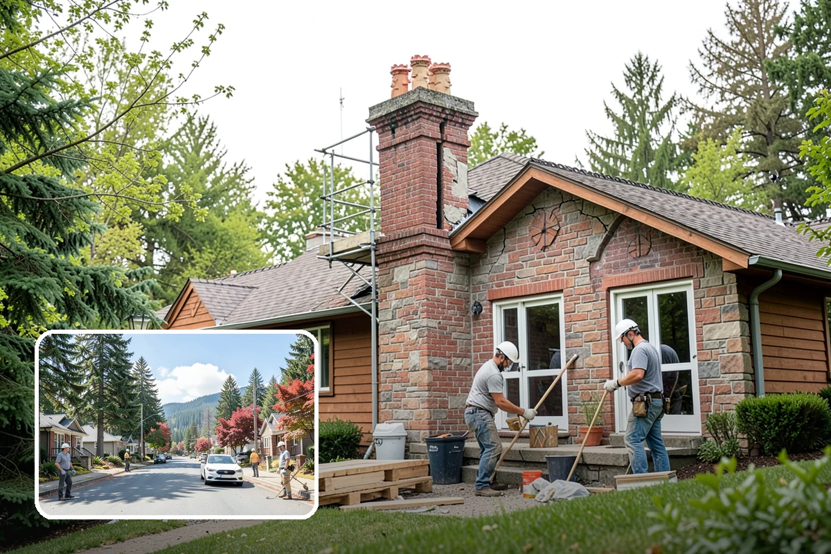 Front Steps Construction in Hunts Point, King County, WA - Safe, code-compliant rise and run for daily use