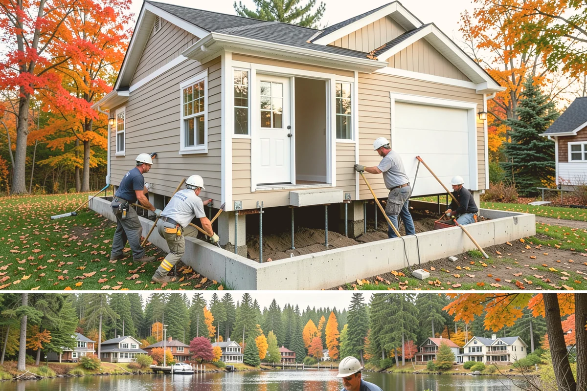 Front Steps Construction in La Conner, Skagit County, WA - Concrete and masonry steps cure best in dry, mild weather, so late spring through early fall is preferred.