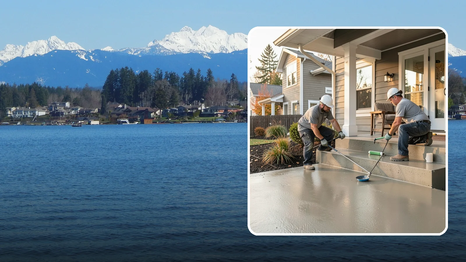 Front Steps Construction in Lake Stevens, Snohomish County, WA - Building safe, welcoming front entry steps engineered for solid footing in the Northwest's wet weather.