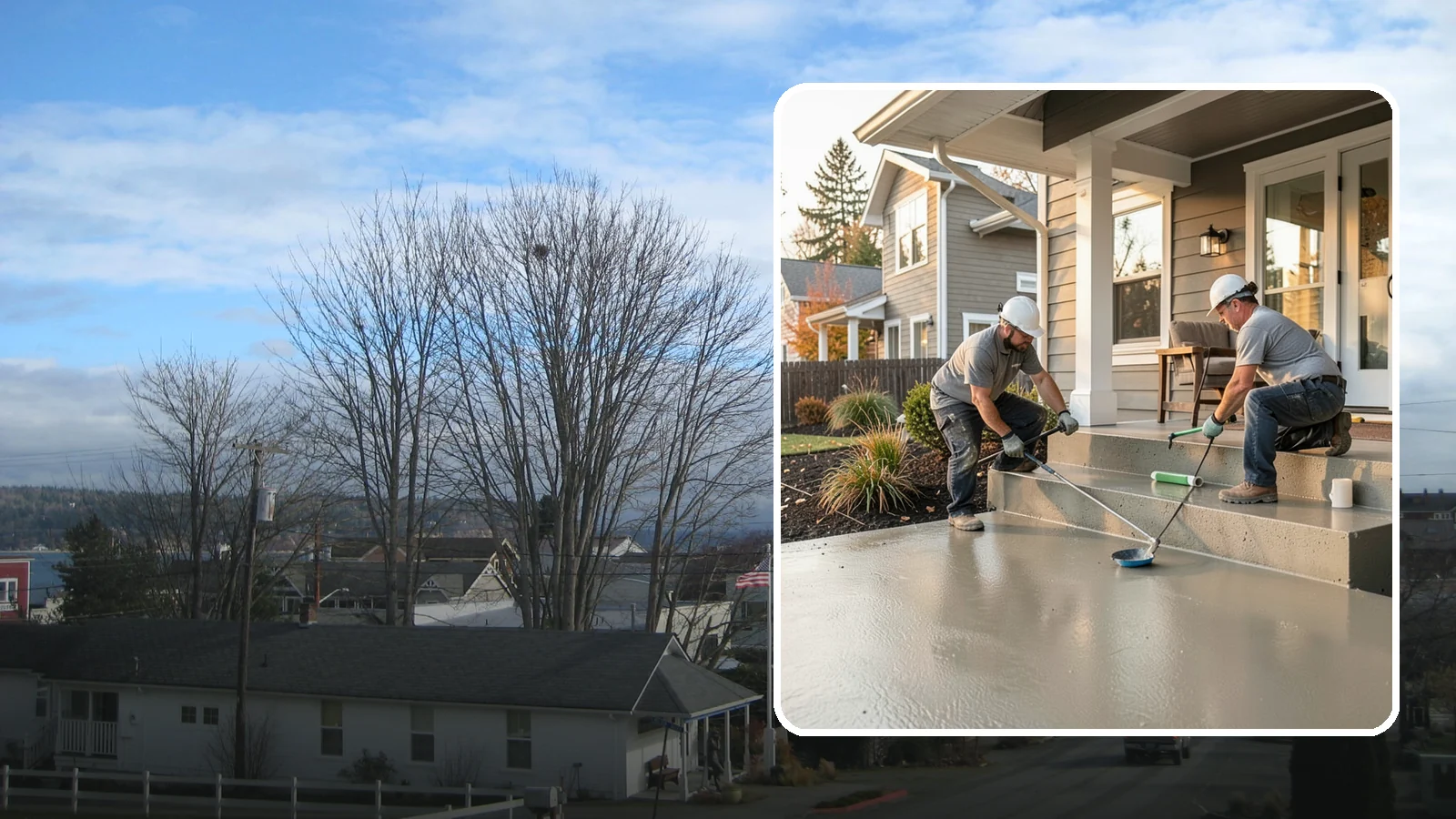 Front Steps Construction in Langley, Island County, WA - Building safe, welcoming front entry steps engineered for solid footing in the Northwest's wet weather.