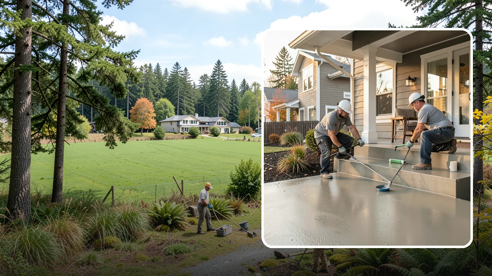 Front Steps Construction in Lyman, Skagit County, WA - Building safe, welcoming front entry steps engineered for solid footing in the Northwest's wet weather.