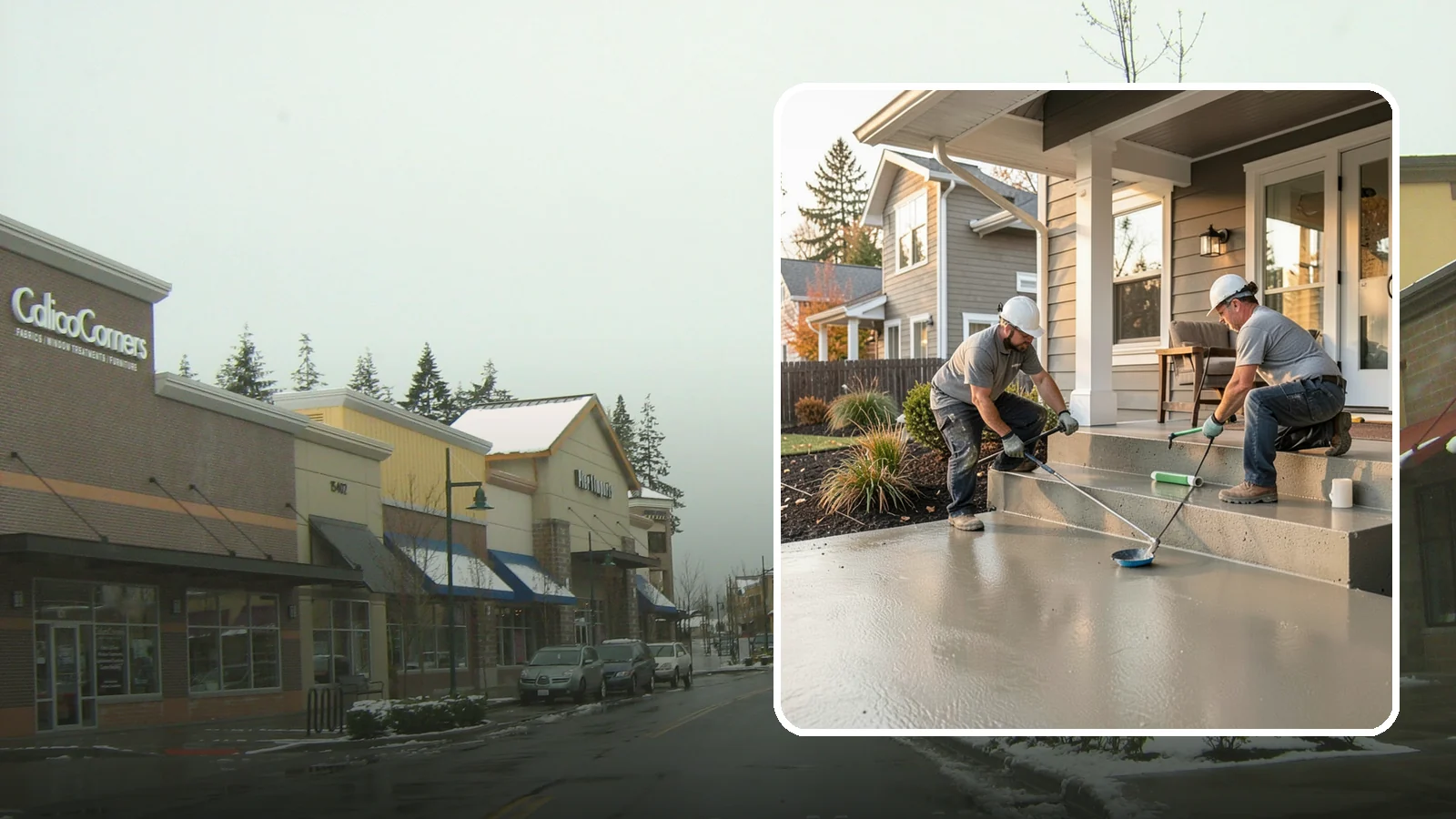 Front Steps Construction in Mill Creek, Snohomish County, WA - Building safe, welcoming front entry steps engineered for solid footing in the Northwest's wet weather.