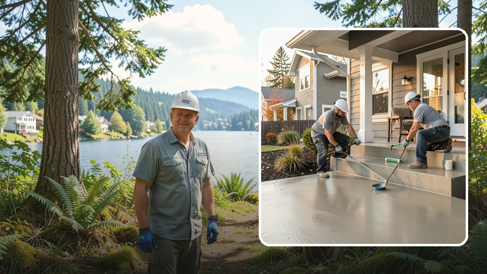 Front Steps Construction in Milton, King County, WA - Building safe, welcoming front entry steps engineered for solid footing in the Northwest's wet weather.