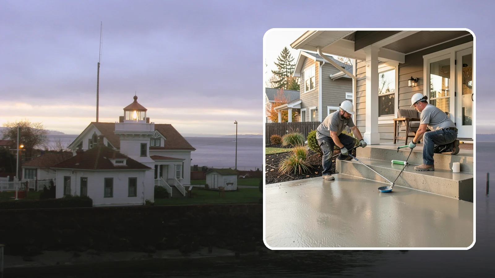 Front Steps Construction in Mukilteo, Snohomish County, WA - Building safe, welcoming front entry steps engineered for solid footing in the Northwest's wet weather.