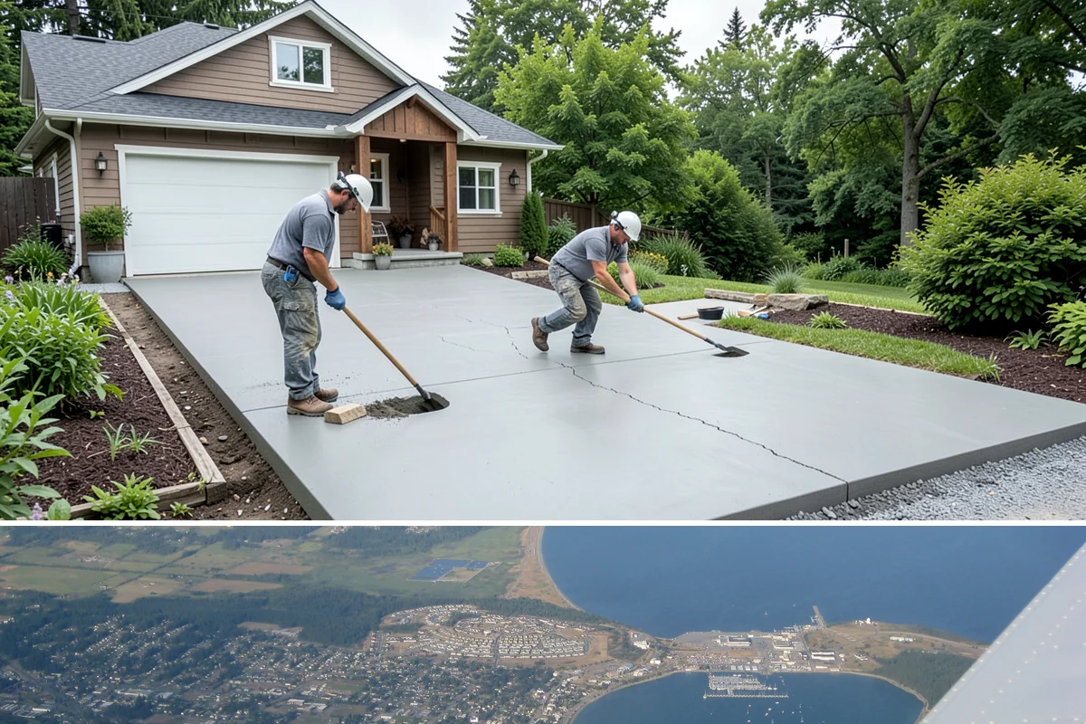 Front Steps Construction in Oak Harbor, Island County, WA - Concrete and masonry steps cure best in dry, mild weather, so late spring through early fall is preferred.