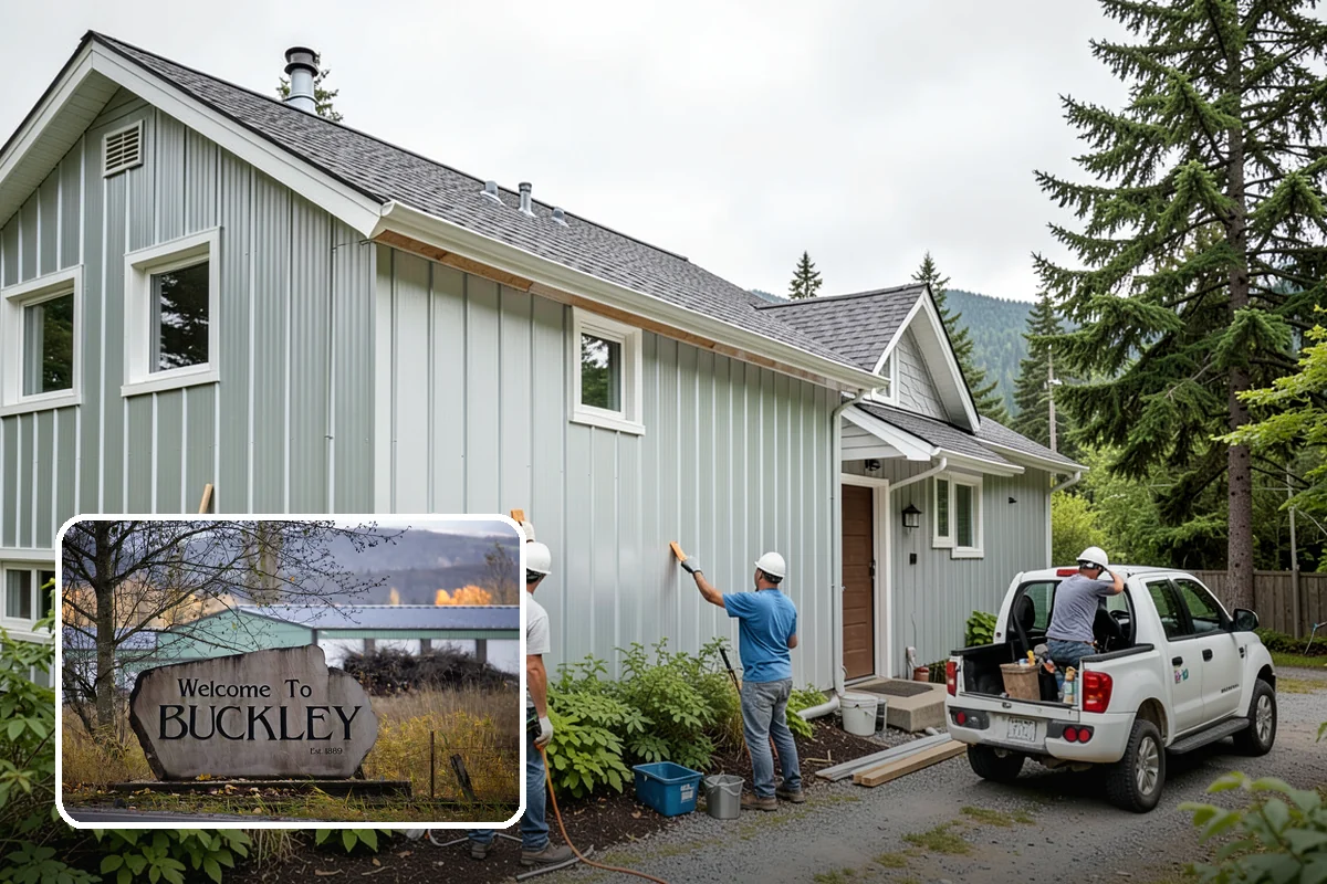 Gabion Retaining Wall in Buckley, Pierce County, WA - Fully permeable, so water drains right through