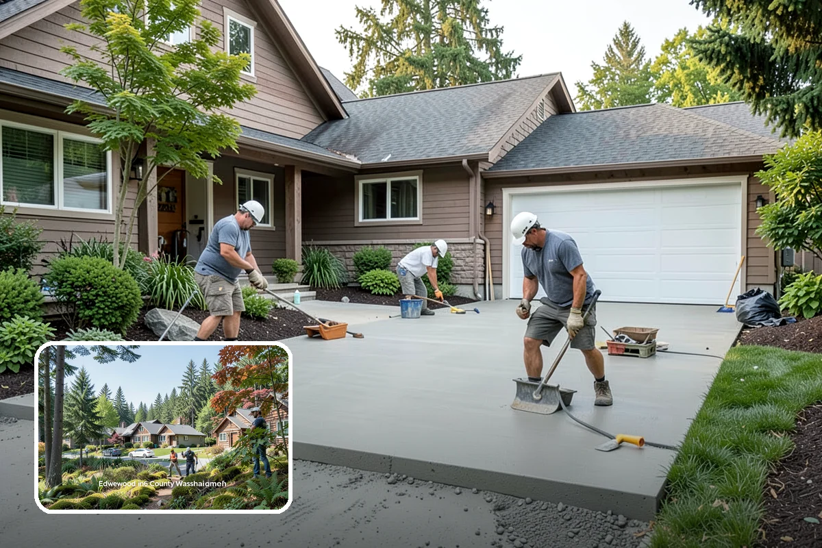 Gabion Retaining Wall in Edgewood, Pierce County, WA - Fully permeable, so water drains right through