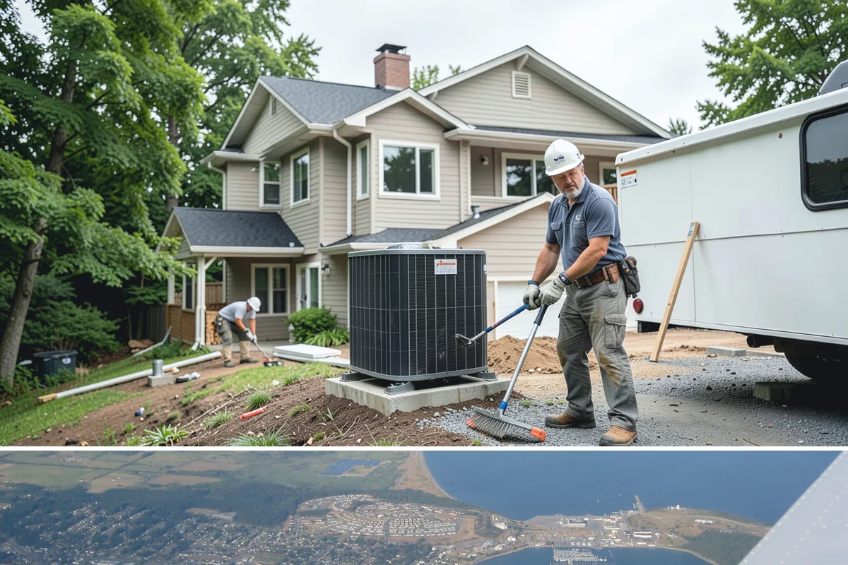 Gabion Retaining Wall in Oak Harbor, Island County, WA - Gabion walls tolerate damp conditions well, but base preparation is easiest in the drier months for solid compaction.