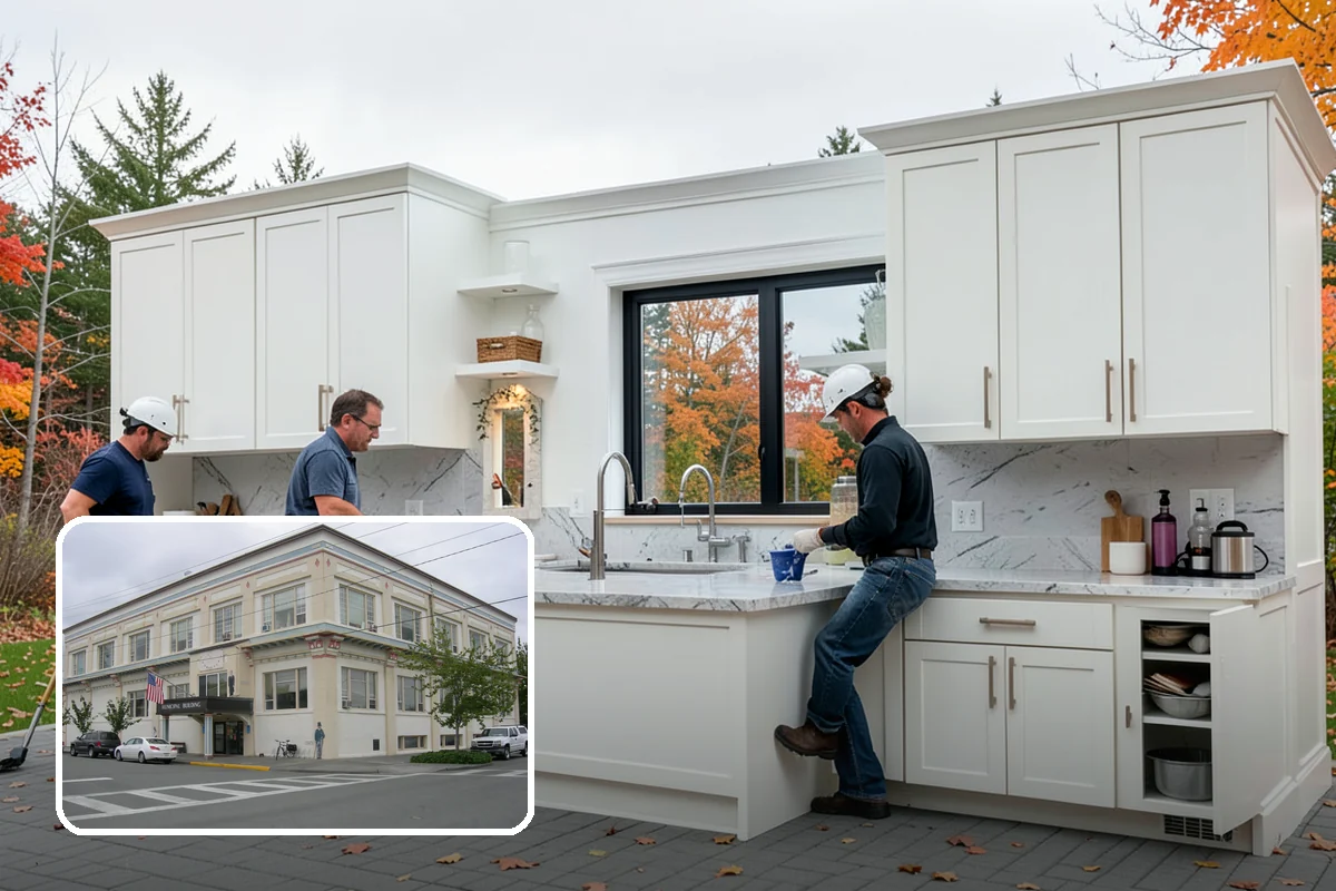 Galley Kitchen Remodel in Anacortes, Skagit County, WA - Tightened workflow between parallel counters