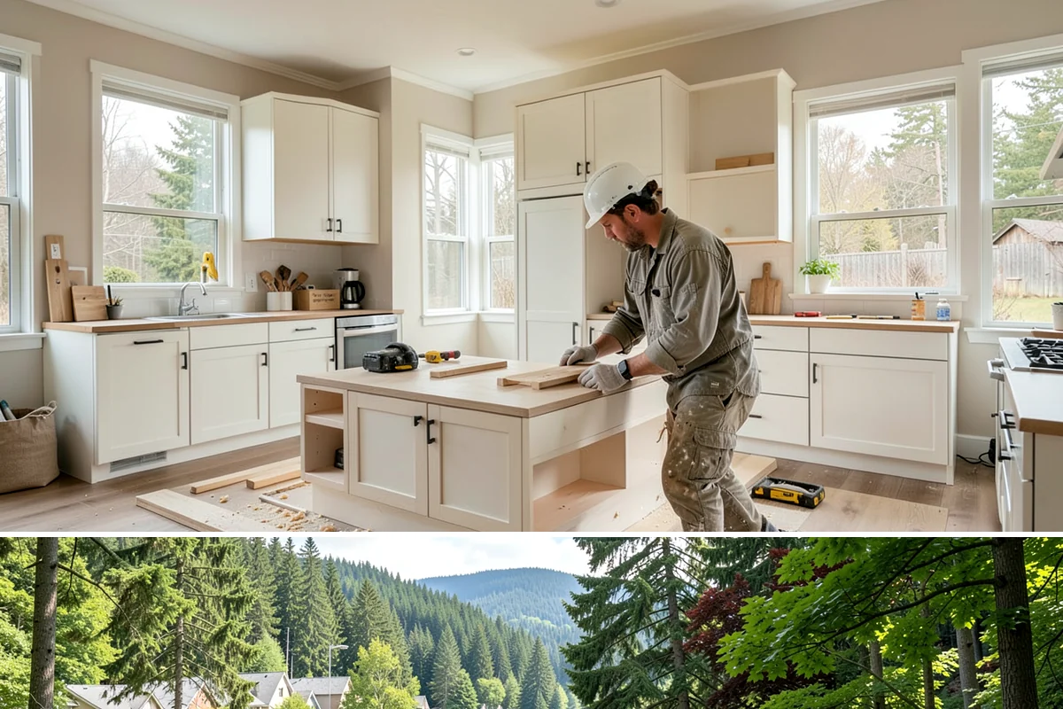 Galley Kitchen Remodel in Lake Forest Park, King County, WA - Booking in early spring keeps this focused project on a tight schedule ahead of the busy summer months.