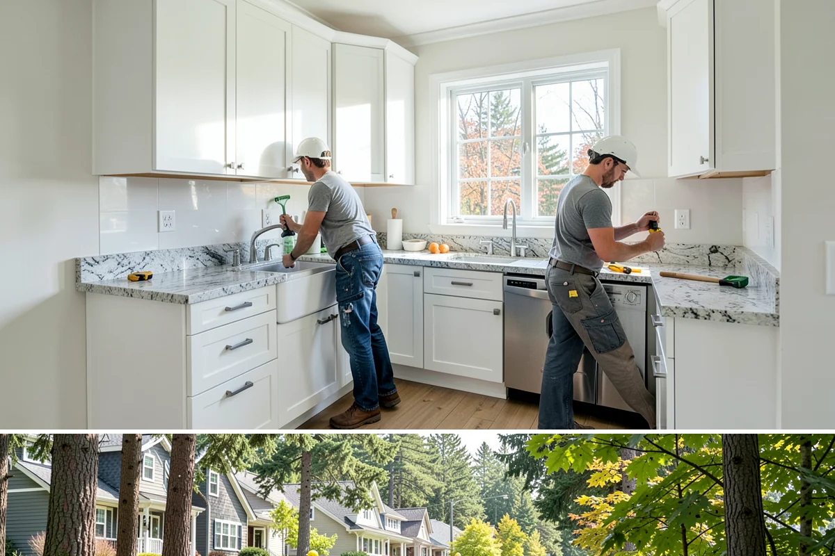 Galley Kitchen Remodel in Normandy Park, King County, WA - Booking in early spring keeps this focused project on a tight schedule ahead of the busy summer months.