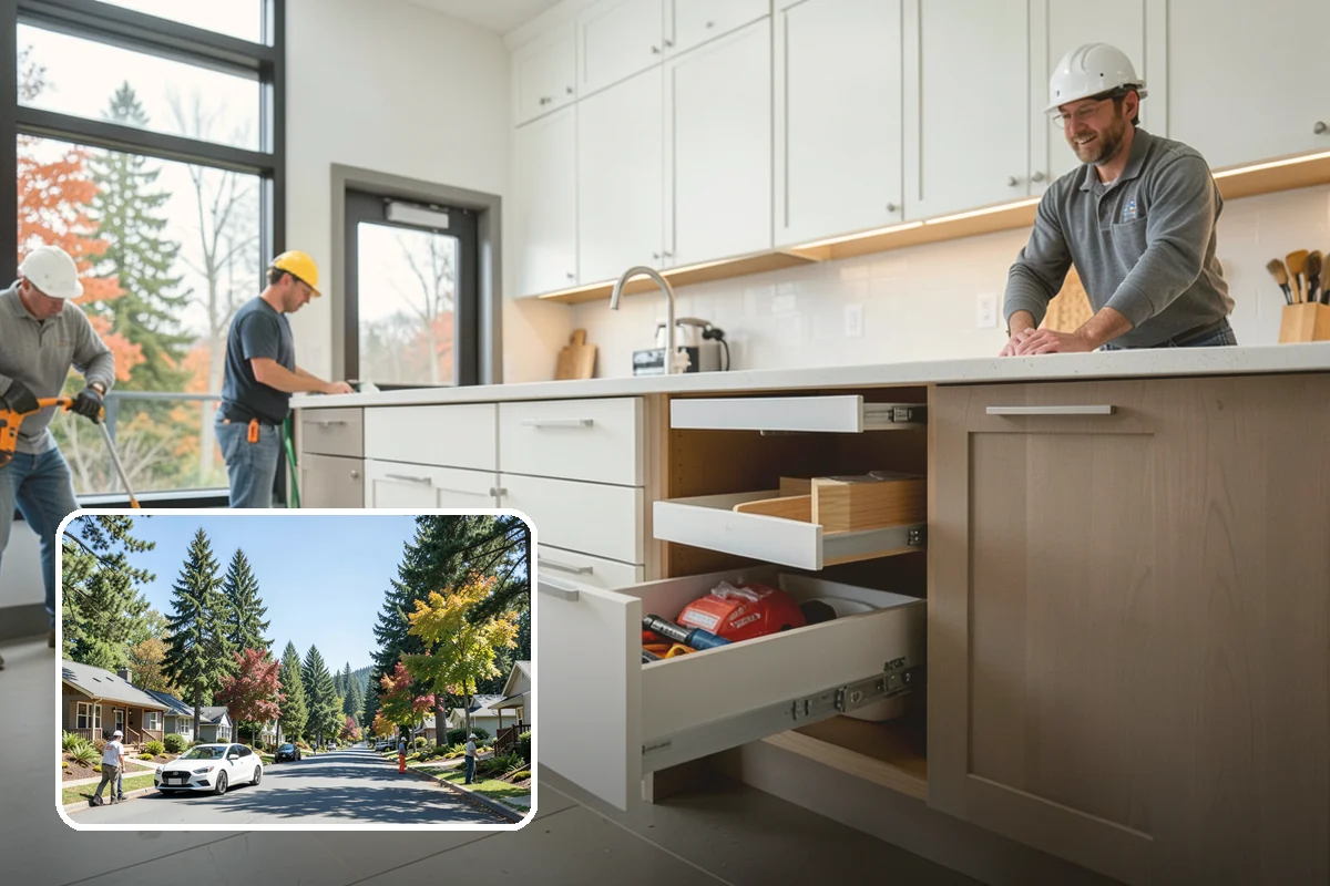 Galley Kitchen Remodel in Orting, Pierce County, WA - Tightened workflow between parallel counters