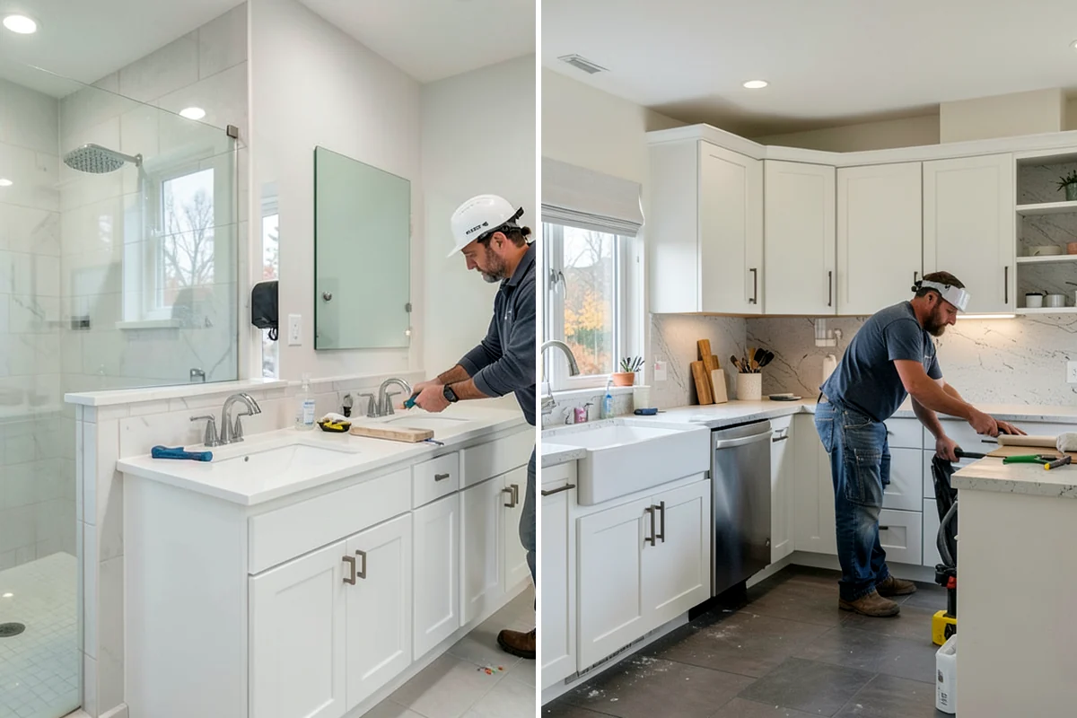Galley Kitchen Remodel in Shoreline, King County, WA - Measure both runs and evaluate clearances